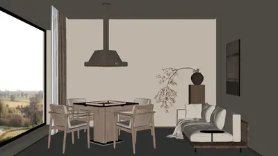 Minimalist Chess & Card Room