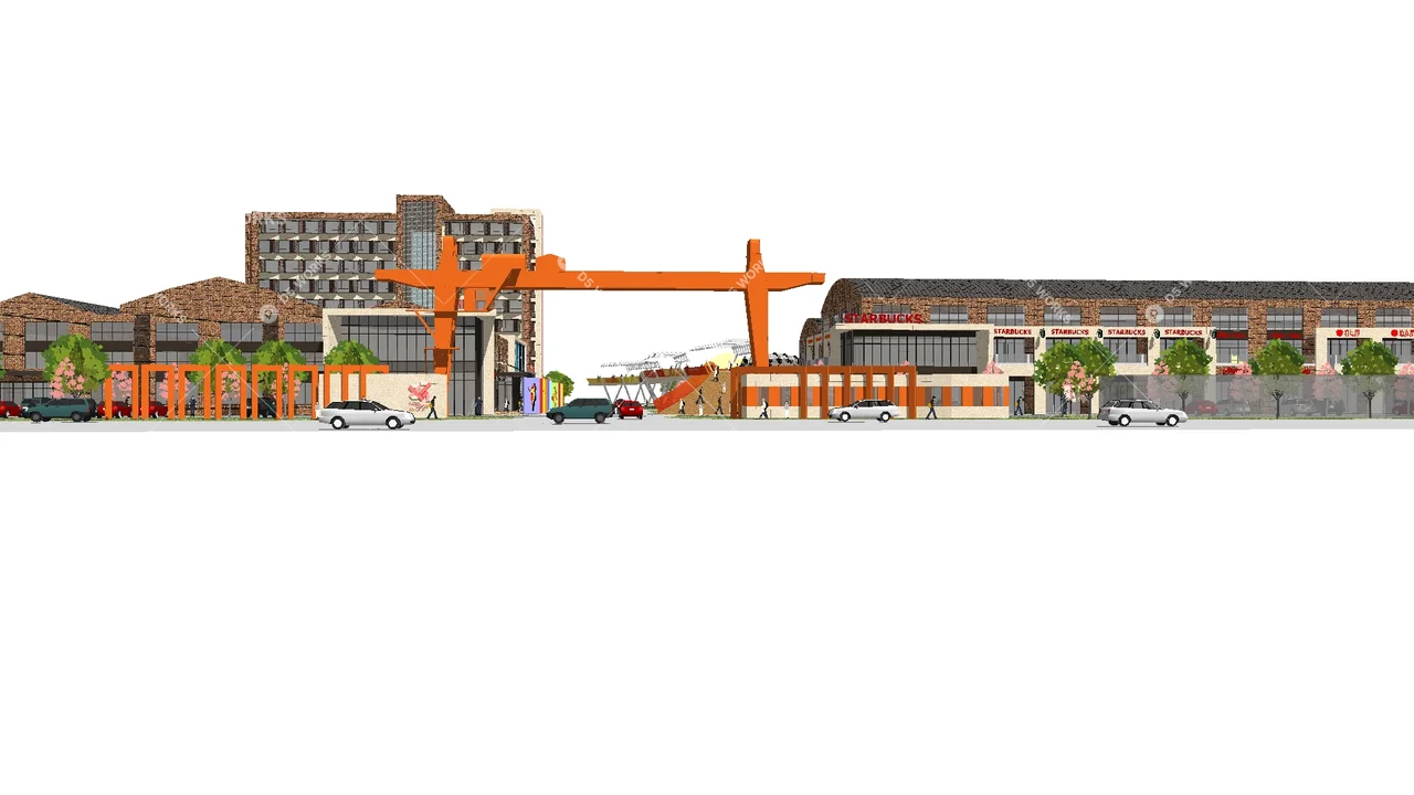 Factory Building 3d model thumbnail 2