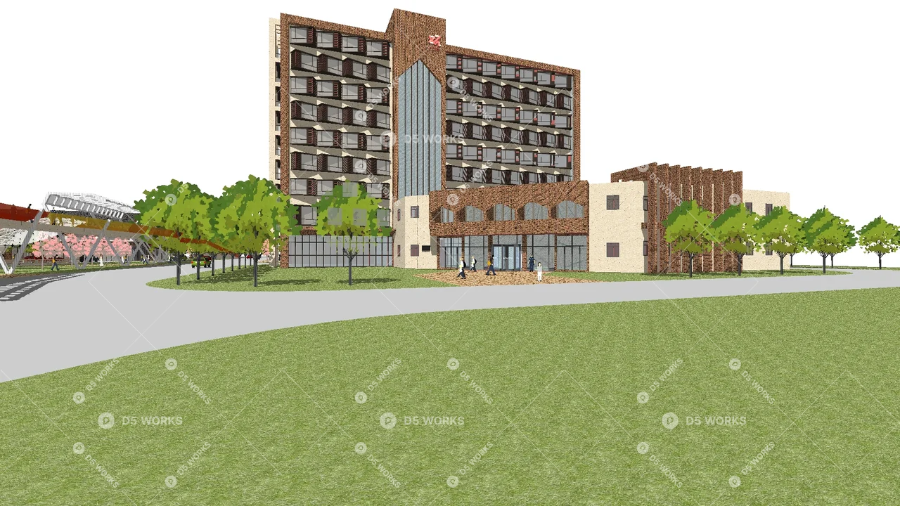 Factory Building 3d model thumbnail 3