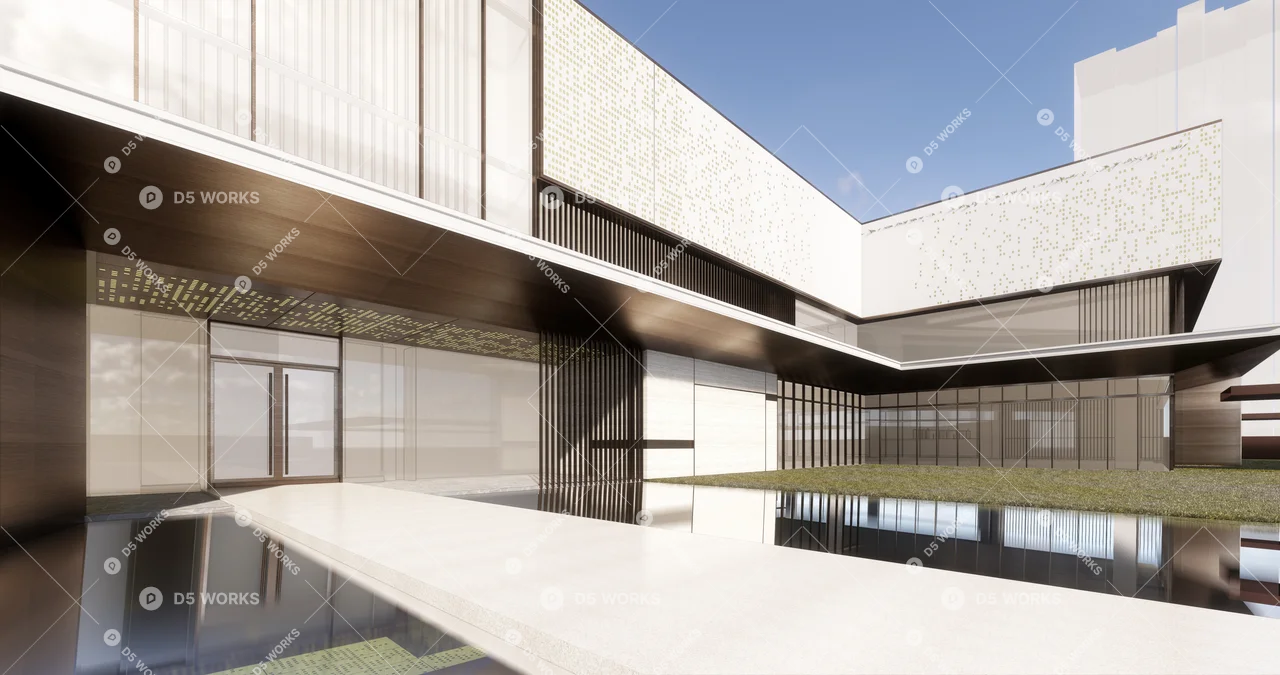 Commercial Landscape 3d model thumbnail 4