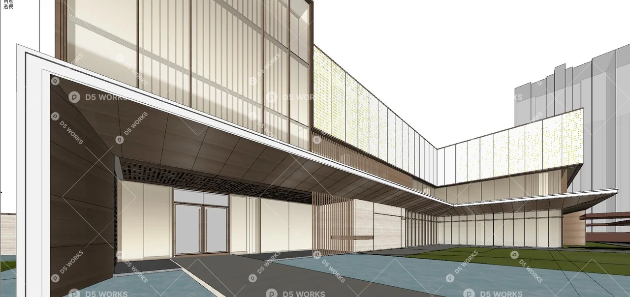 Commercial Landscape 3d model thumbnail 3