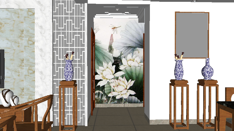 Chinese Living & Dining Room