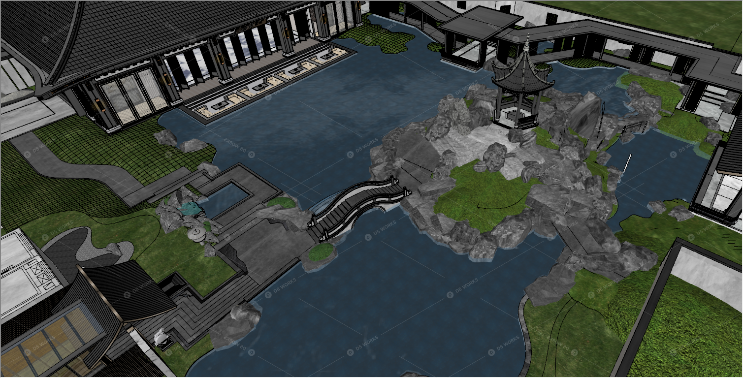 Courtyard Landscape 3D Models