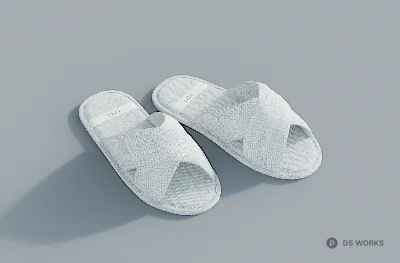 Minimalist Textured Slippers 3d model - Image 1