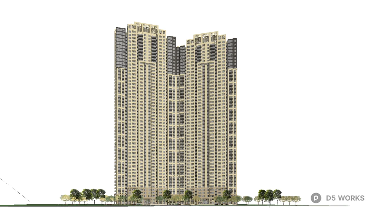 High Rise Residential Building 3d model - Image 1