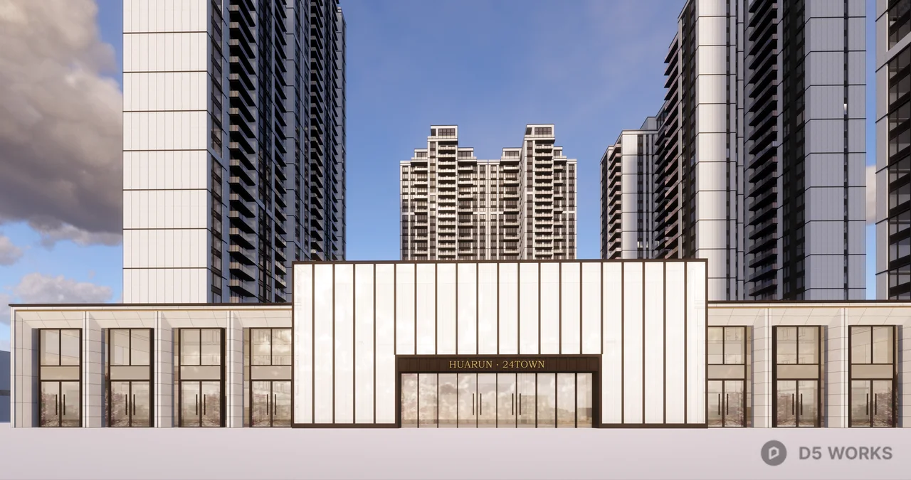 High-Rise Residential Building Complex 3d model thumbnail 4