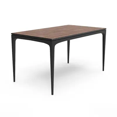 Minimalist Wood Top Dining Table 3d model