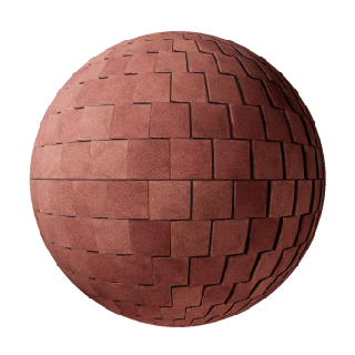 Wall Tile Red square tile 02