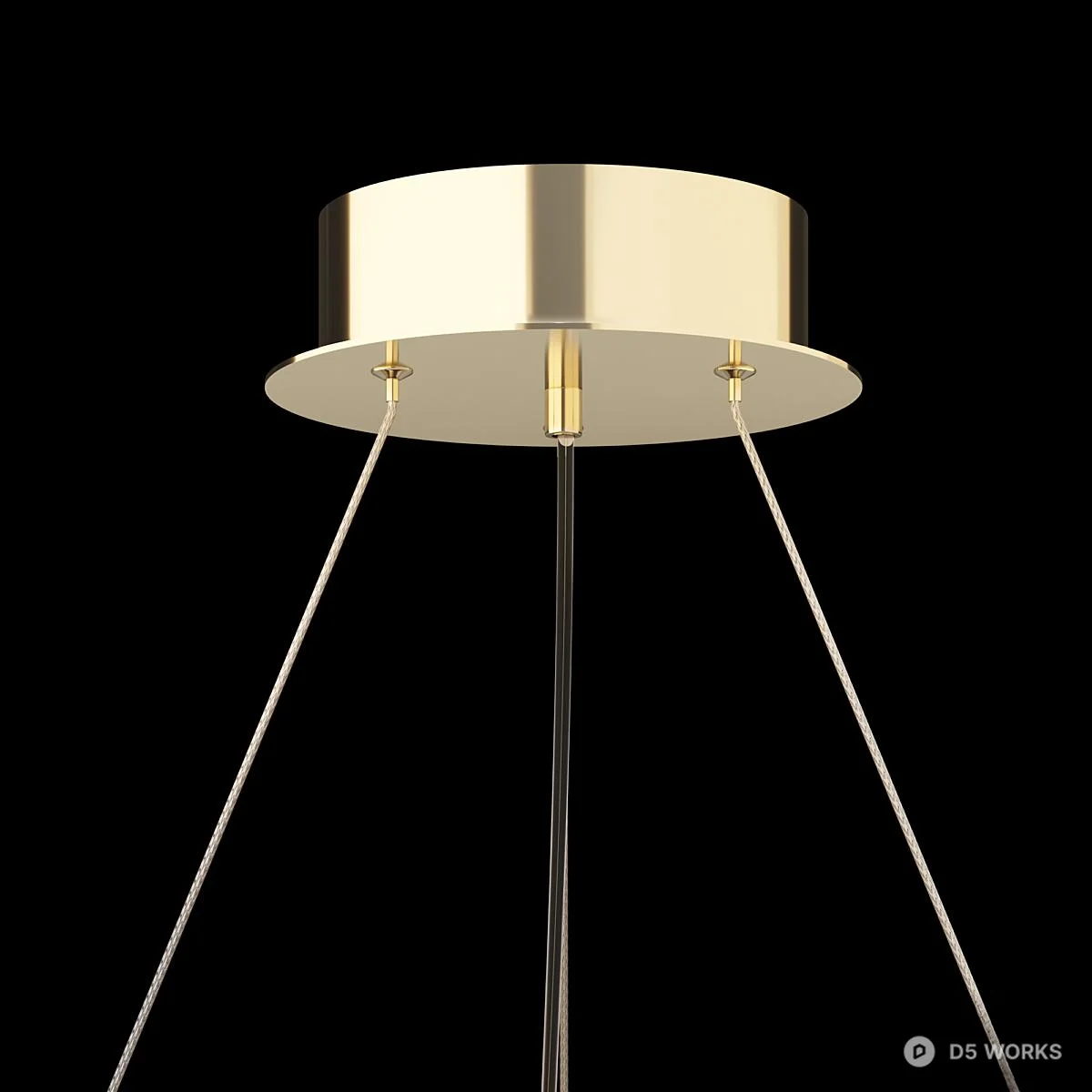 Organic Glass Petal Chandelier 3d model thumbnail 3