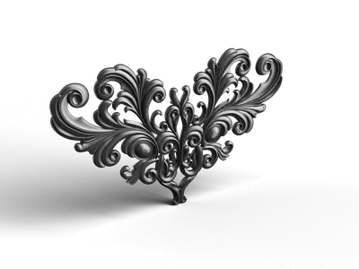 Ornate Metal Carving 3d model