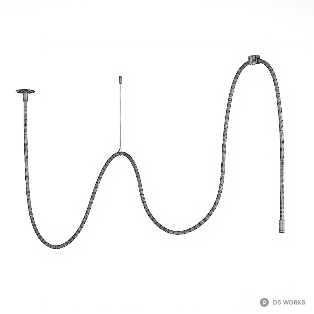Minimalist Linear Pendant Light 3d model thumbnail 3
