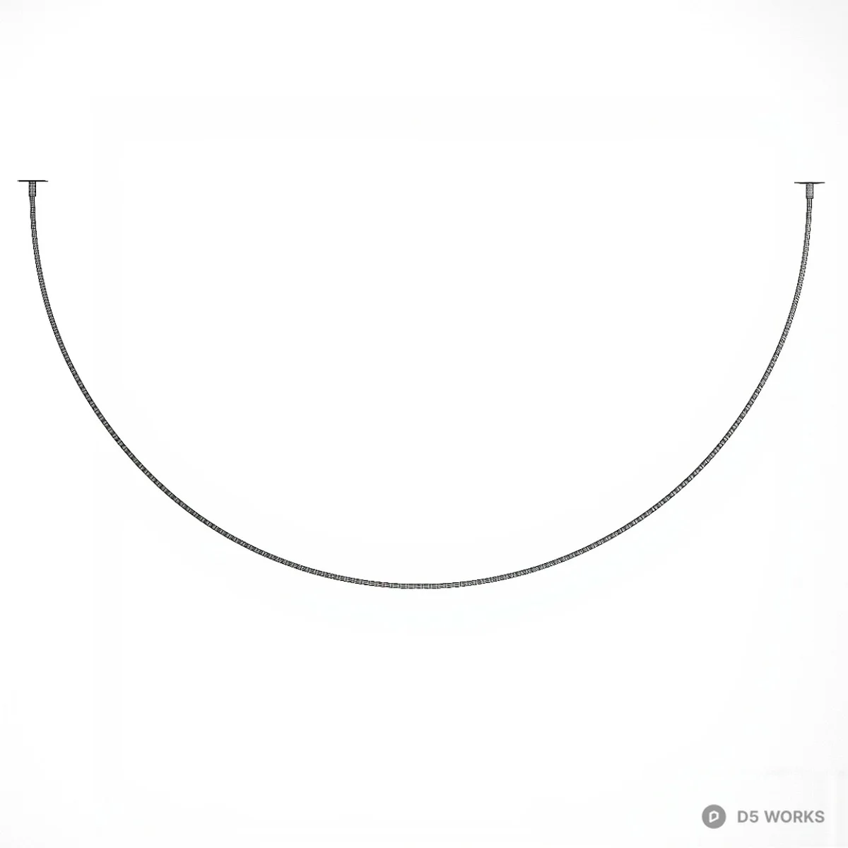 Minimalist Linear Pendant Light 3d model thumbnail 2