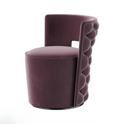 Tufted Velvet Swivel Accent Chair 3d model
