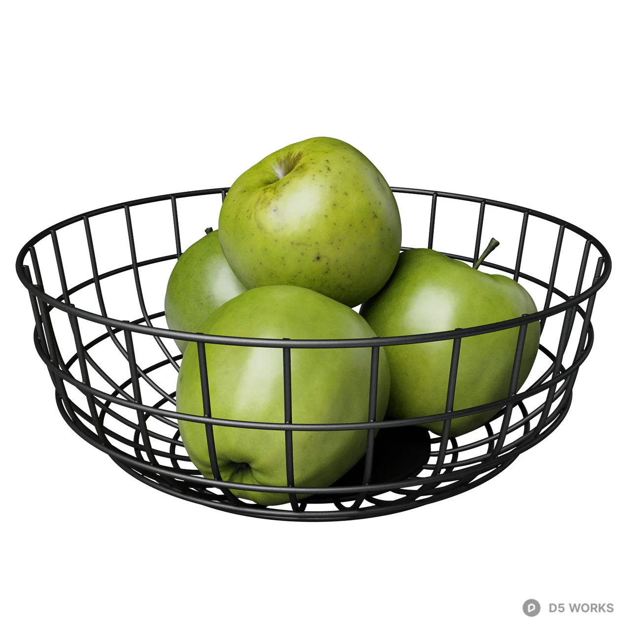 Wire Mesh Fruit Bowl 3d model - Image 1