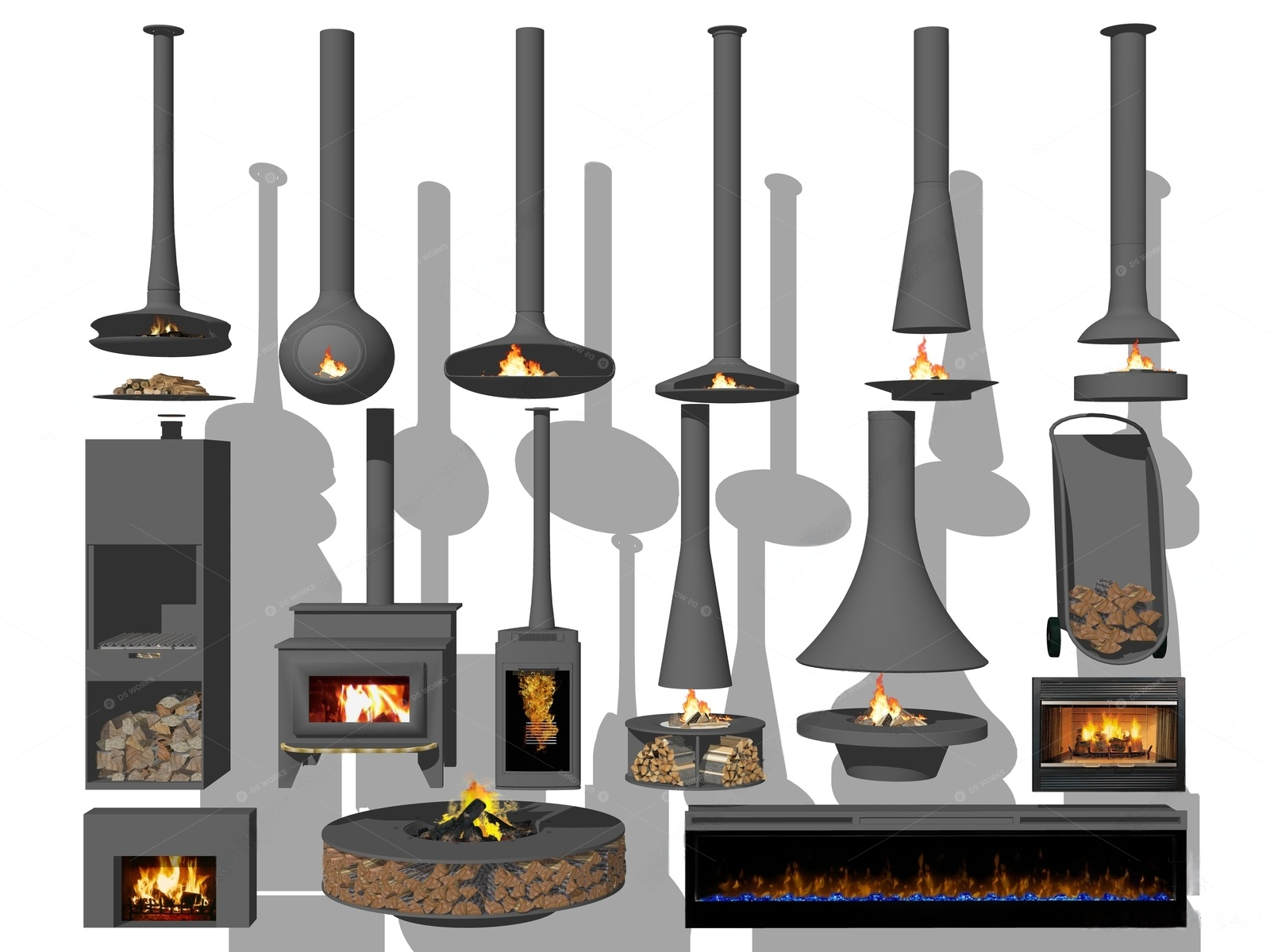 Fireplaces 3D Models 2