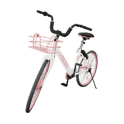 Pink shared bicycl 3d model