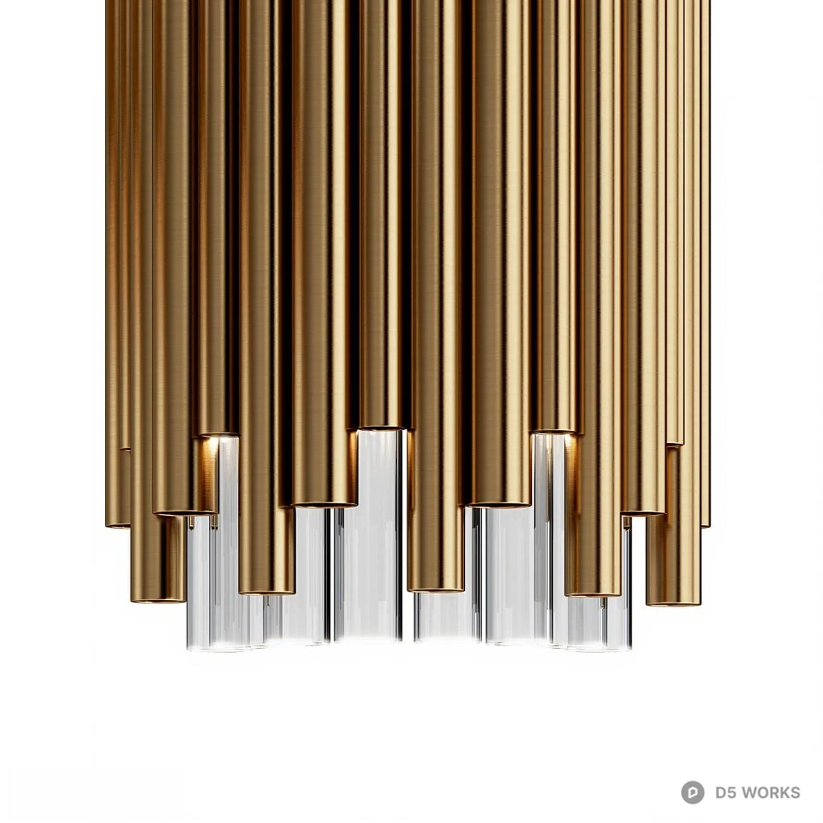 Modern Brass And Acrylic Wall Lamp 3d model thumbnail 2