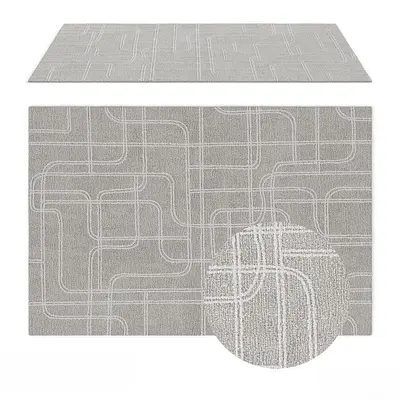 Minimalist Geometric Pattern Rug 3d model