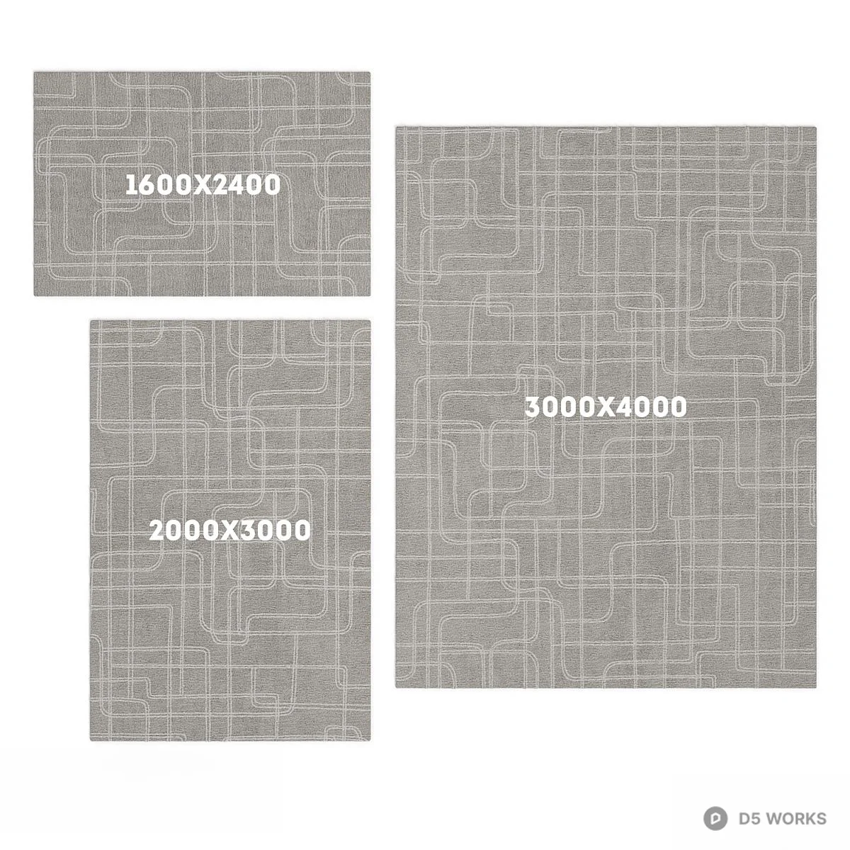 Minimalist Geometric Pattern Rug 3d model thumbnail 2