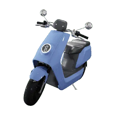 Blue Electric Vehicle 3d model