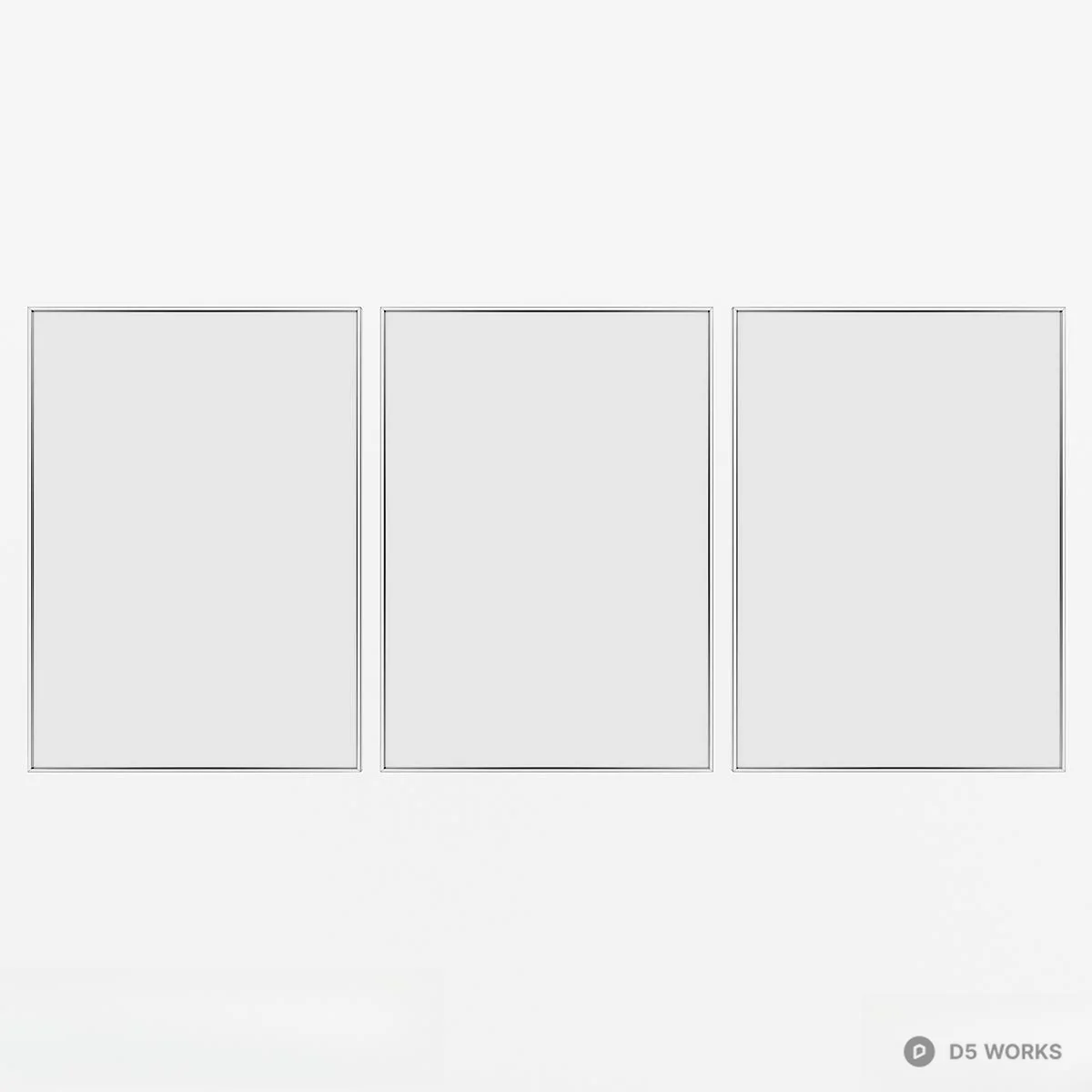 Abstract Line Art Triptych 3d model thumbnail 2