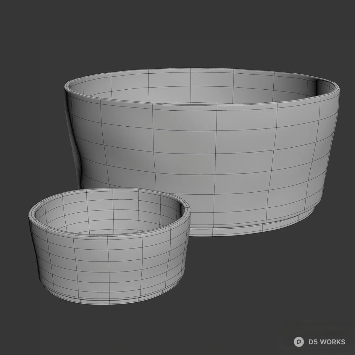 Minimalist Black Ceramic Planter 3d model thumbnail 2