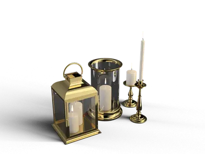 Modern Retro Candle & Holder