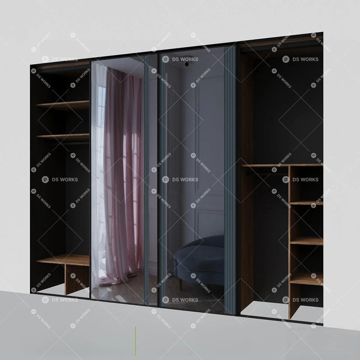 Sliding Door 3d model thumbnail 3