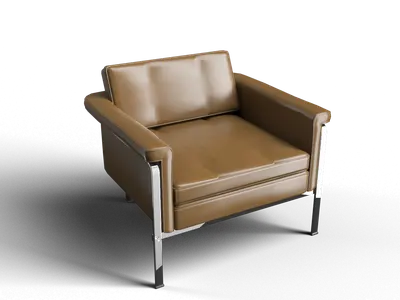 Minimalist Leather Armchair 3d model