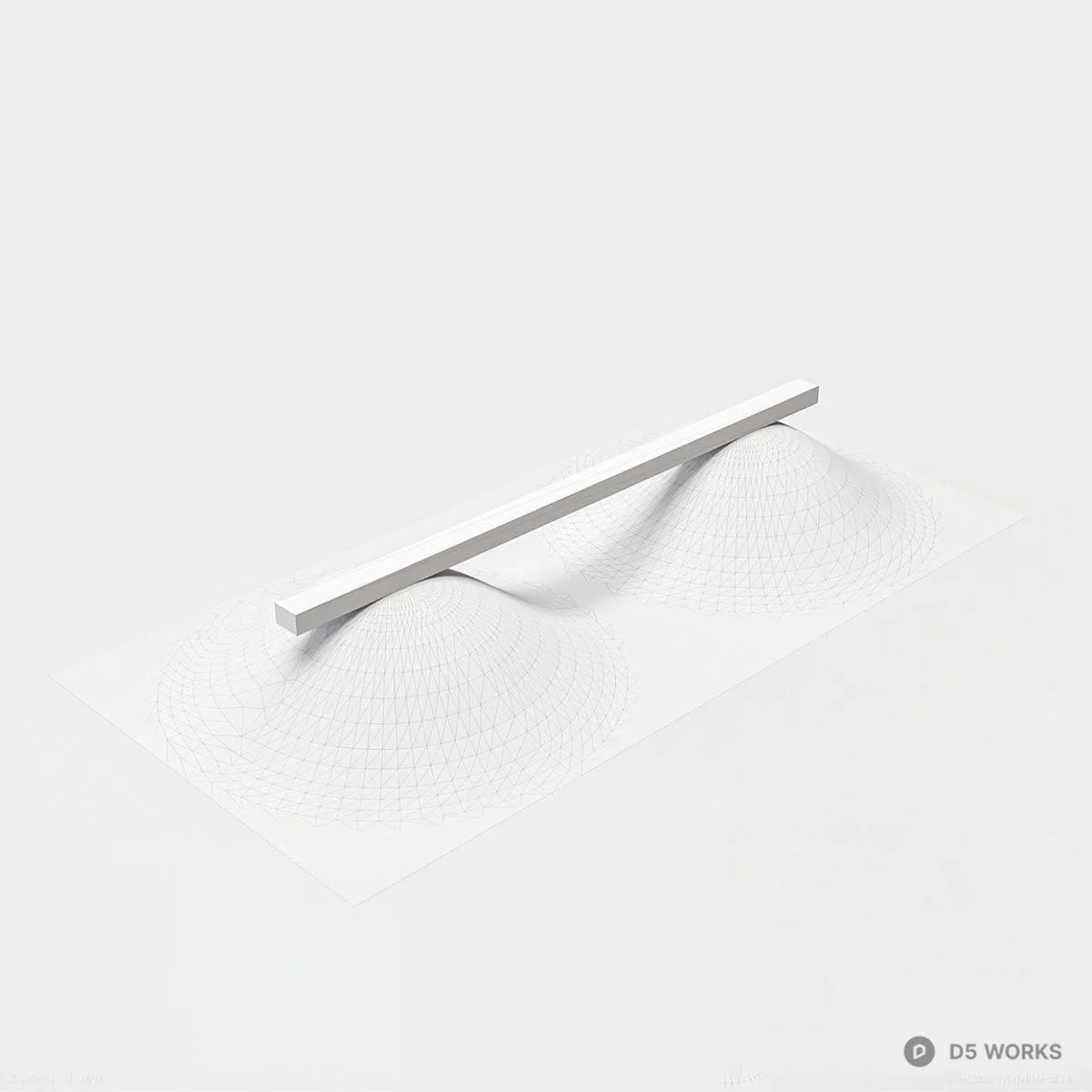 Grass Mound With Wooden Beam 3d model thumbnail 3
