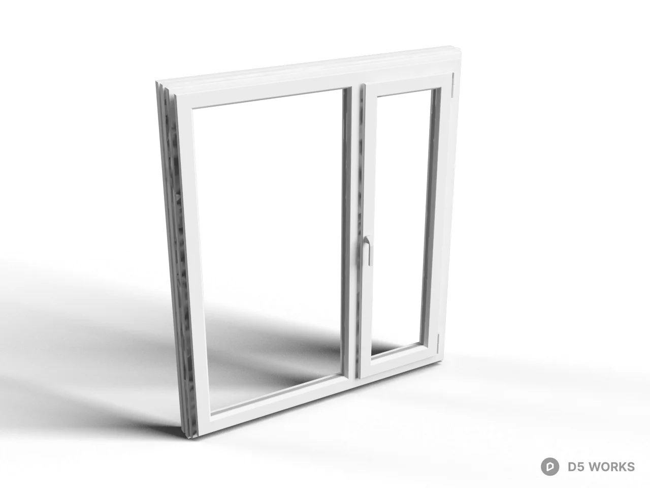 Window Frame 3ds Max White Casement Window Frame 3D Model .max