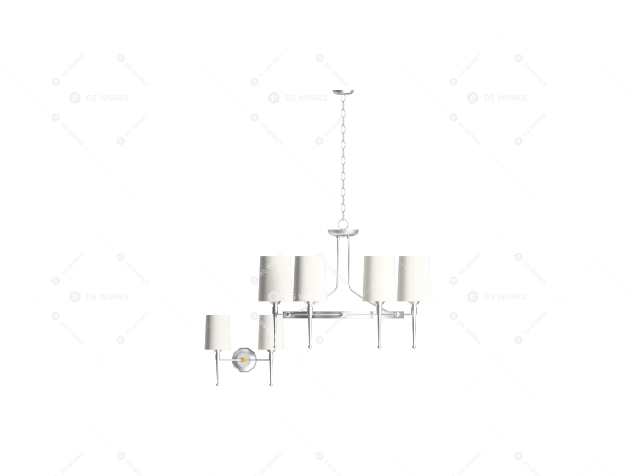 Contemporary Lamp Combination 3d model thumbnail 2