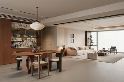 Modern Living & Dining Room