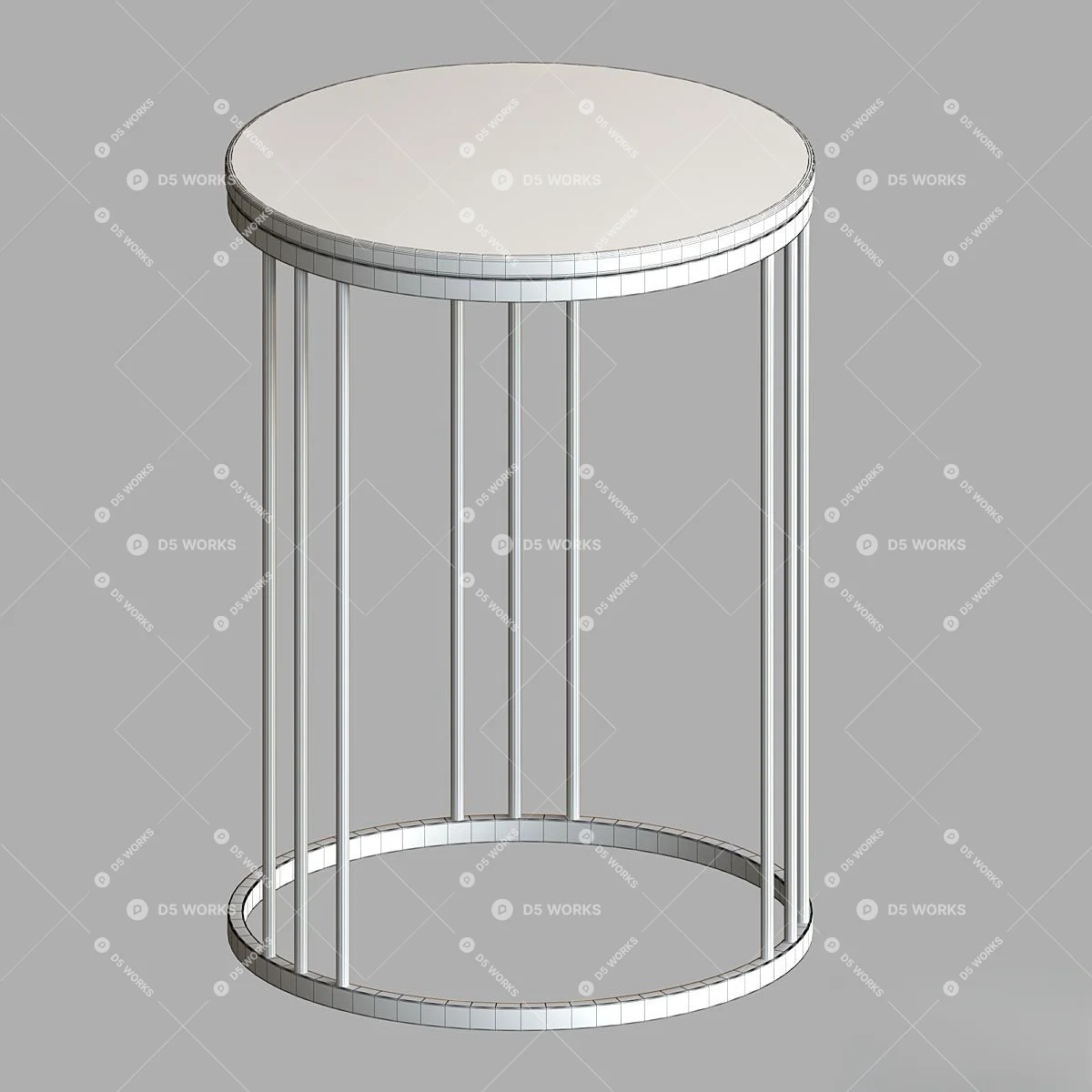 Modern End Table 3d model thumbnail 2