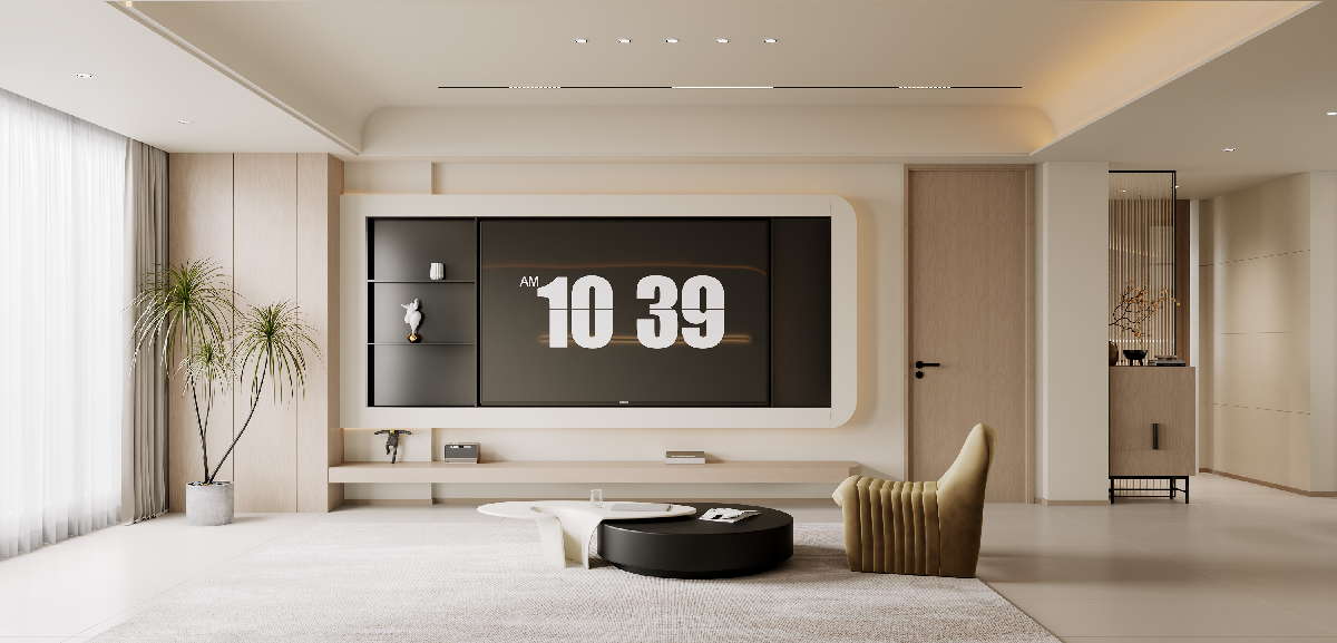 Creamy Home Living Room