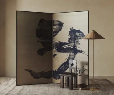 Ink Wash Screen Panel 3d model