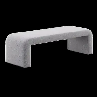 Minimalist Upholstered Bench 3d model