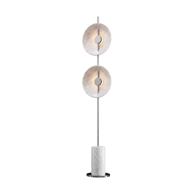 Modern Metal Marble Floor Lamp 3d model
