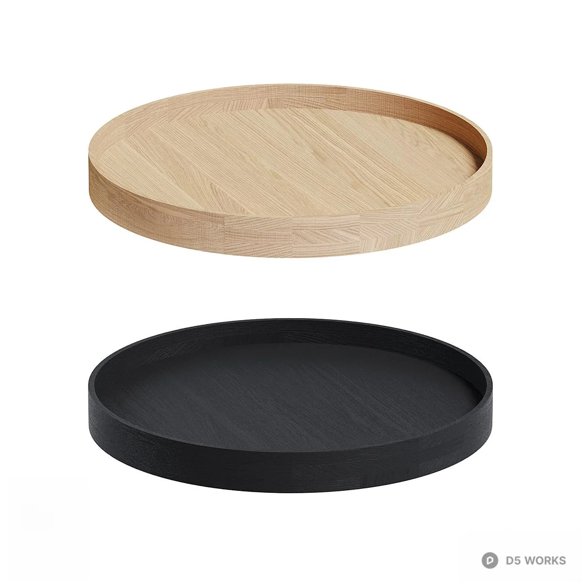 Bold Red Minimalist Side Table 3d model thumbnail 4
