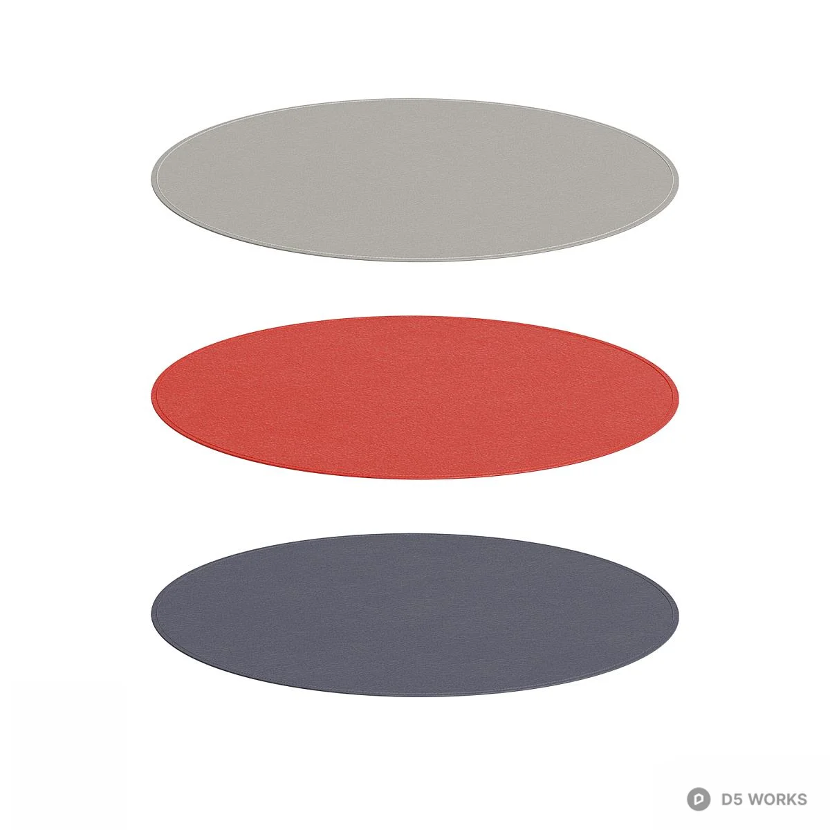 Bold Red Minimalist Side Table 3d model thumbnail 5