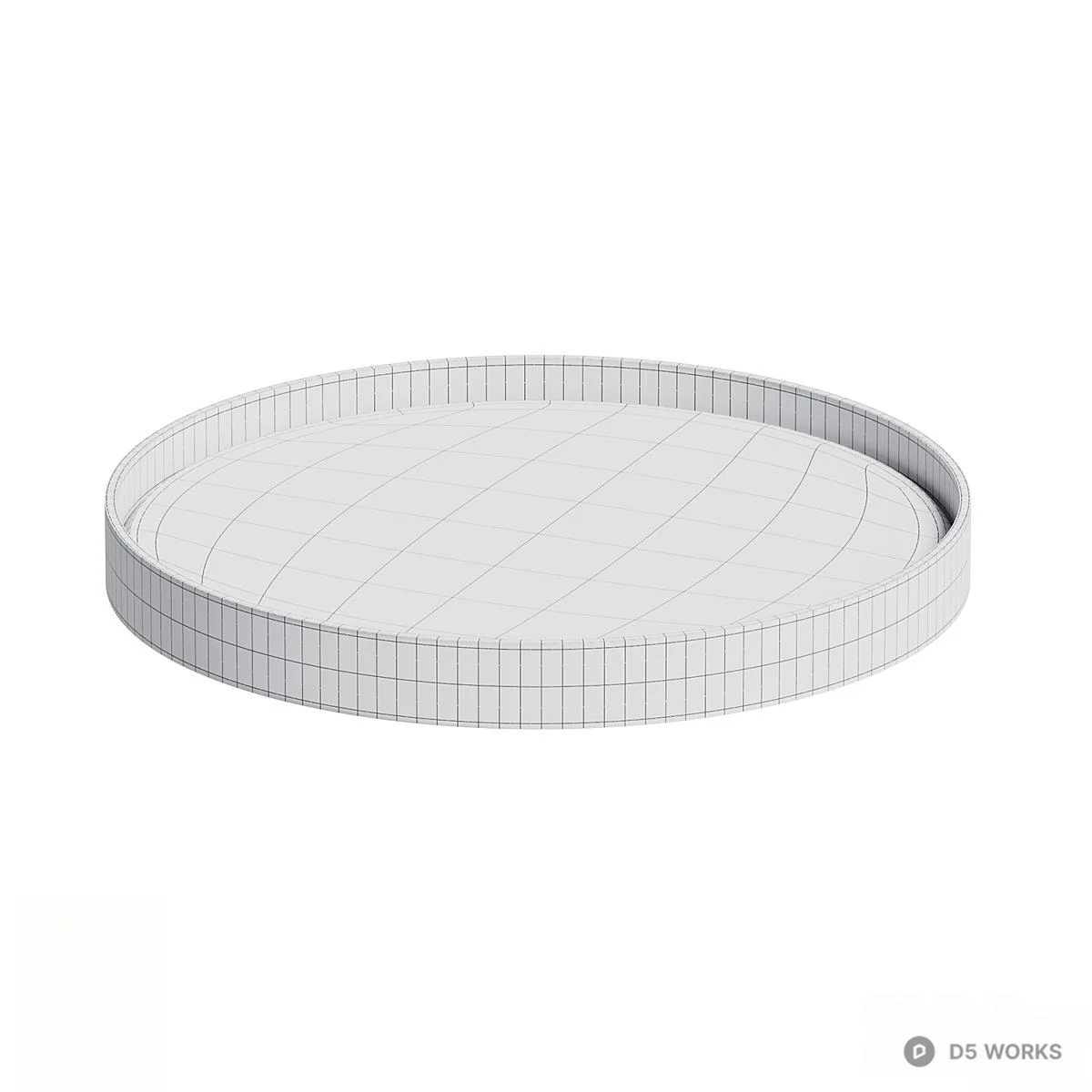 Bold Red Minimalist Side Table 3d model thumbnail 6