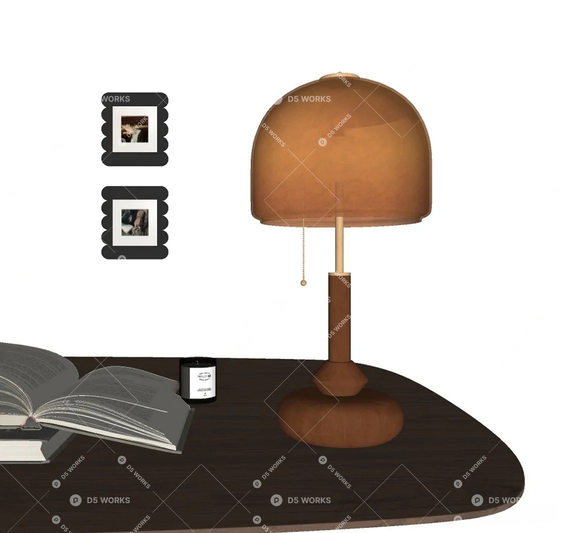 Mid-Century Modern Table Lamp 3d model thumbnail 2