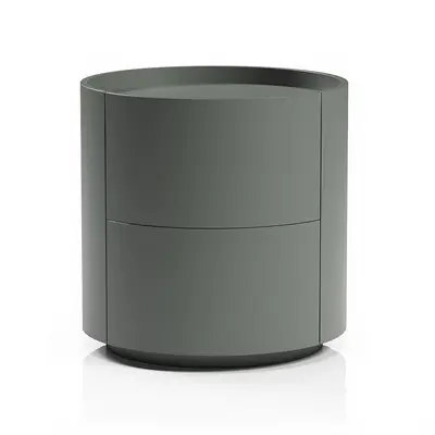 Minimalist Cylindrical Bedside Cabinet 3d model