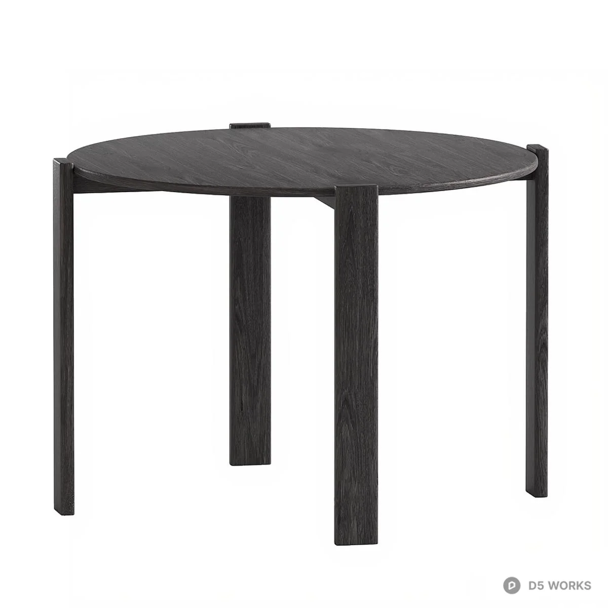 Minimalist Round Dining Table 3d model thumbnail 3