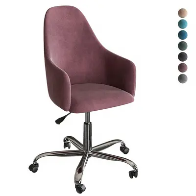 Velvet Upholstered Office Chair 3d model