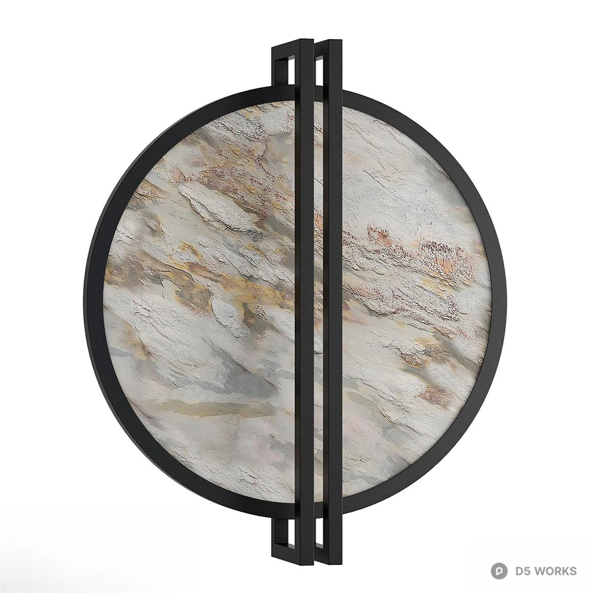 Marble Texture Wall Sconce 3d model thumbnail 2