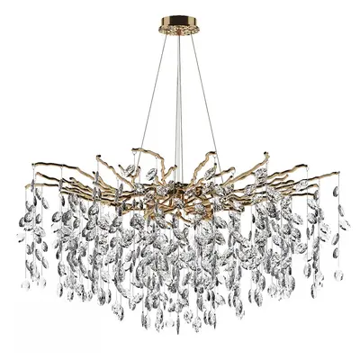 Golden Branch Crystal Chandelier 3d model