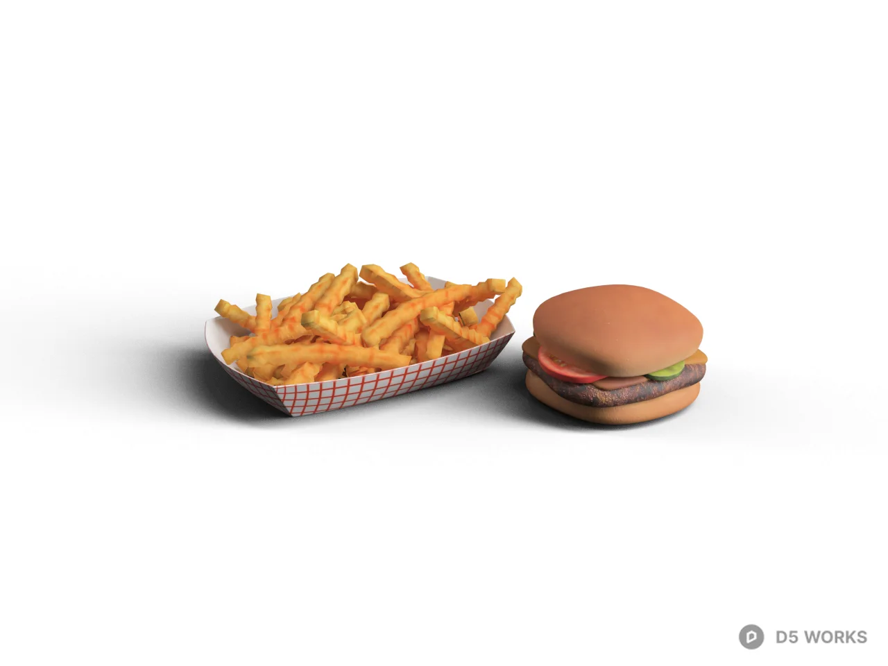 Fast Food Combo 3d model - Image 1