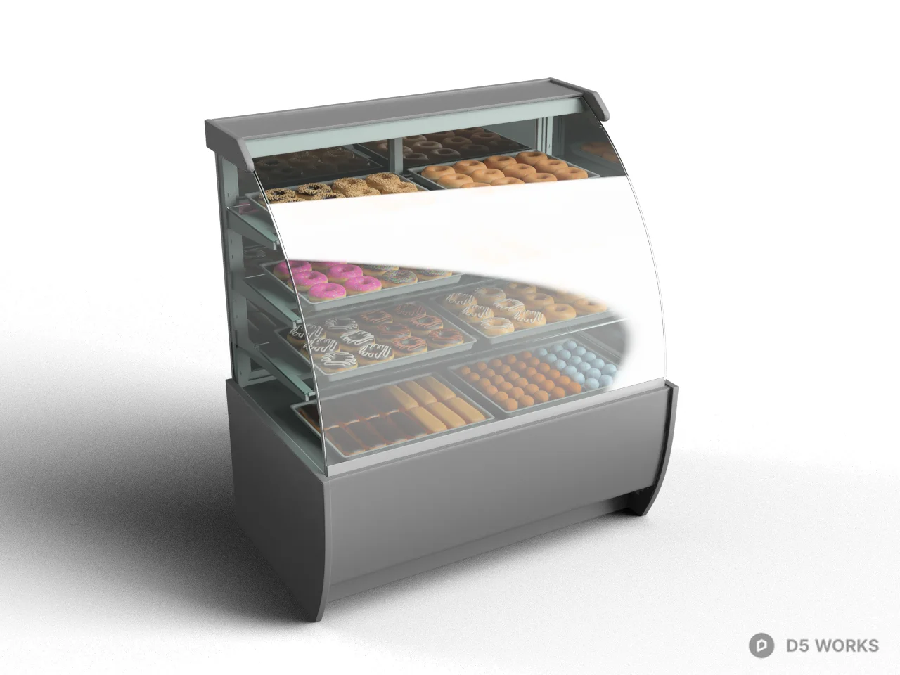 Display Case With Glass Dome 3d model - Image 1
