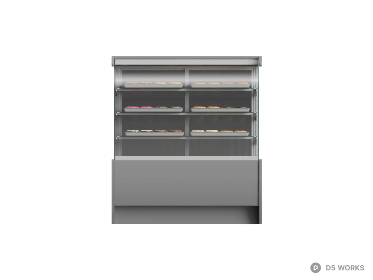 Display Case With Glass Dome 3d model thumbnail 2